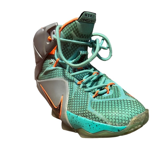 Nike LeBron XII 12 NSRL Hyper Turquoise/Gray Basketball Sneakers- Men’s Size 5 - Picture 3 of 15
